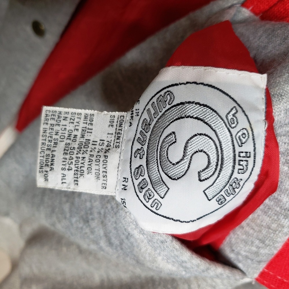 Vintage Current Scene Mens Zipper Gray & Red Sweat Jacket One Size Fits All (XL) - Picture 9 of 12
